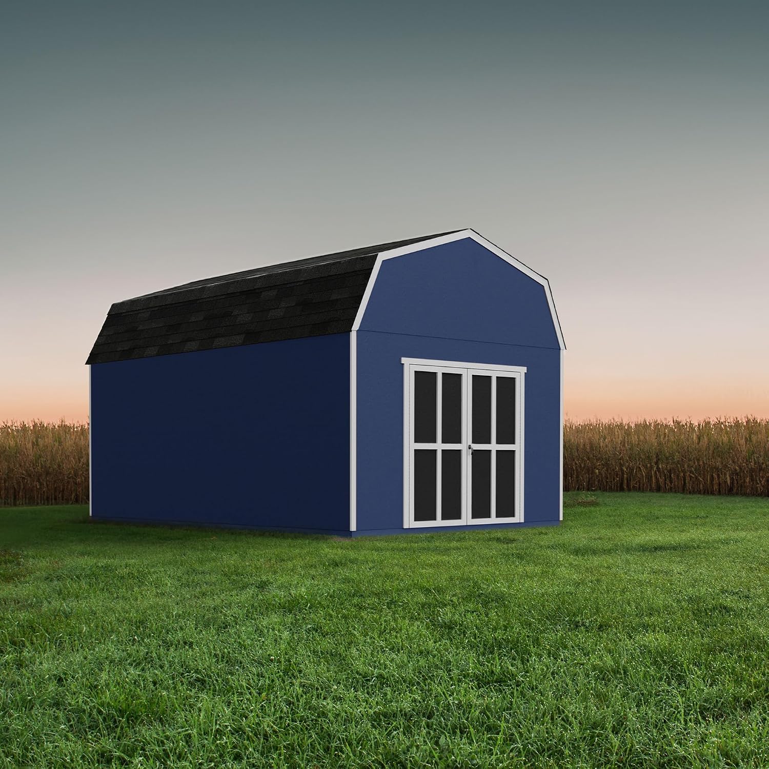 Handy Home Products Braymore 10x18 Do-It-Yourself Wooden Storage Shed- Does not Include Floor kit, Paint, or Roofing Shingles