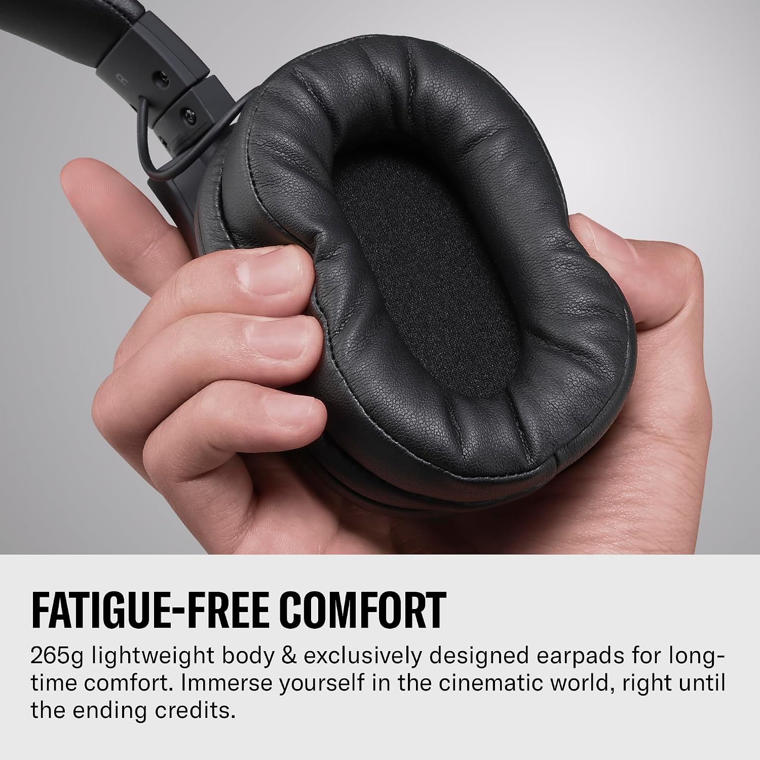 Yamaha YH-L500A Wireless Over-Ear Headphones - Sound Field Mode, Lightweight, Bluetooth Multipoint, aptX Adaptive, Google Fast Pair (Black)