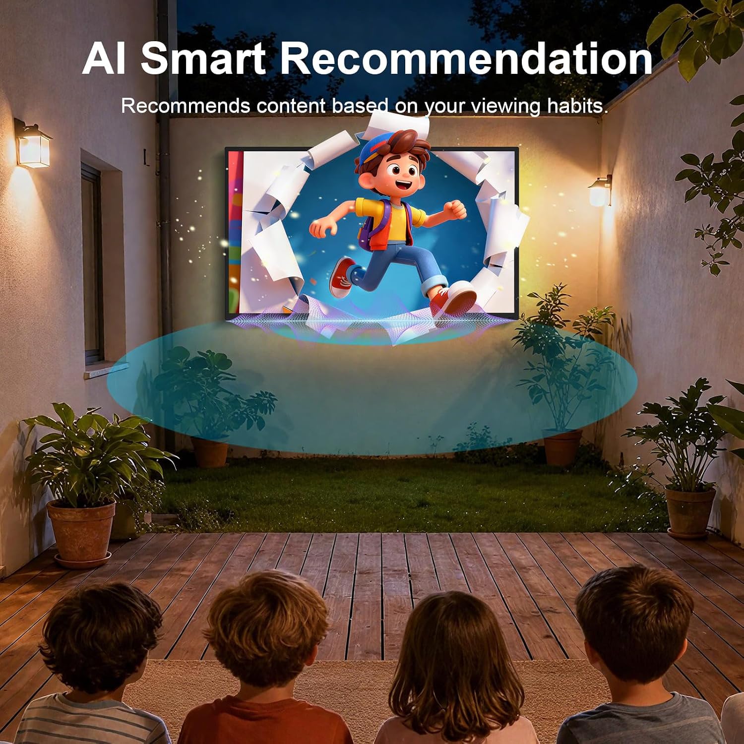 Outdoor TV, 65 Inch 4K Outdoor Smart TV, 2500nits High Brightness Outdoor TVs, IP65 Waterproof TV, Voice Assistant Remote, Compatible with Dolby, Wide Viewing Angle Smart TV