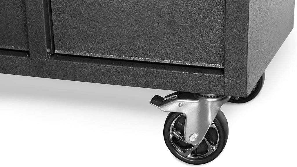 Wen 52-Inch Premium Rolling Tool Cabinet, Black, Heavy Duty 21-Gauge Powder-Coated Steel Construction, for Garage and Workshop (GG532B)