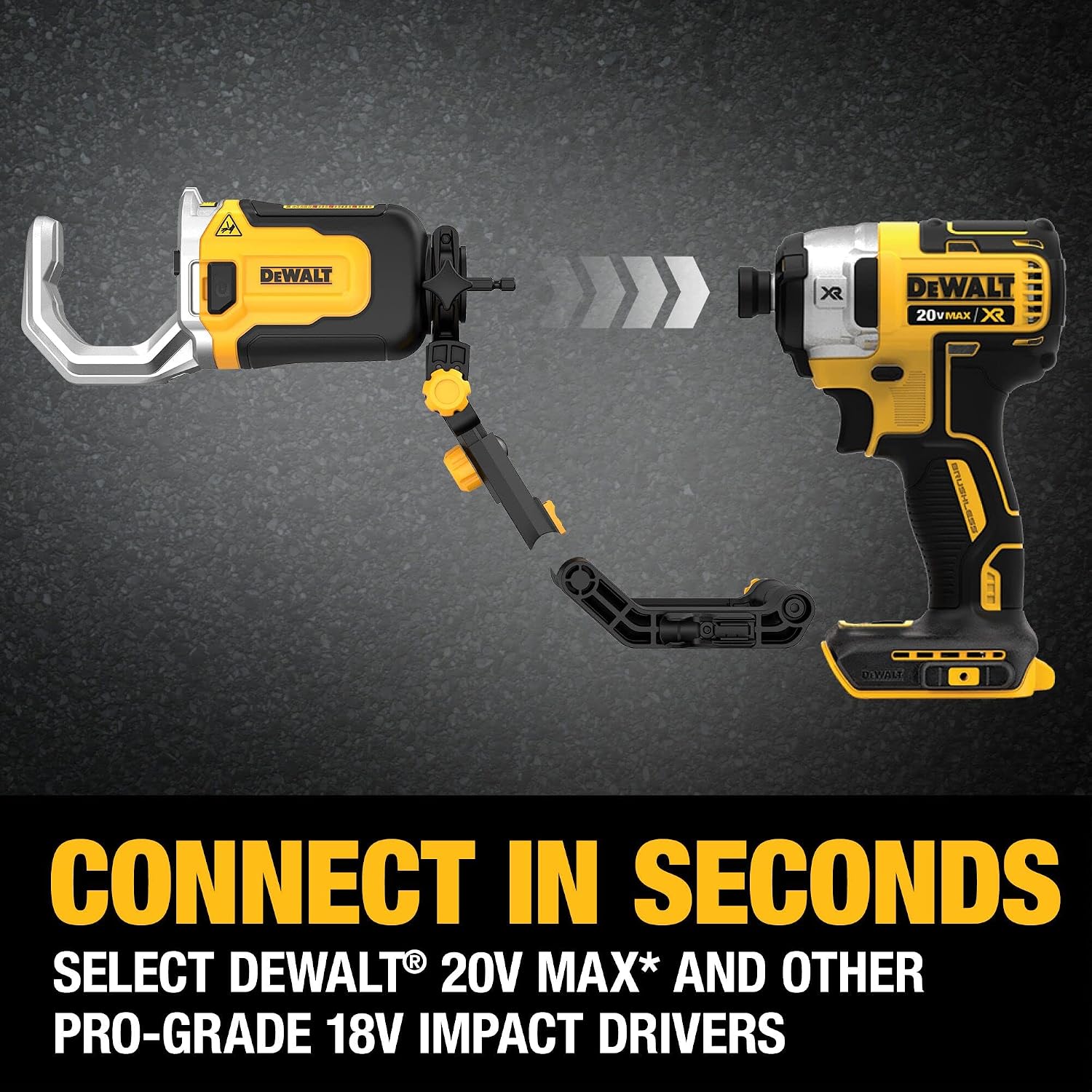 DEWALT IMPACT CONNECT PVC/PEX Cutter with Brace Bracket and DEWALT 20V MAX Impact Driver, Cordless, 3-Speed, Battery and Charger Included