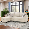 Sectional Sofa Couches for Living Room-78''Convertible Modular Three-Seater L-Shaped Pet-Friendly Couch,Washable Sofa Cover-Bench Storage,Suitable for Small Living Room,Apartment,Office-Beige