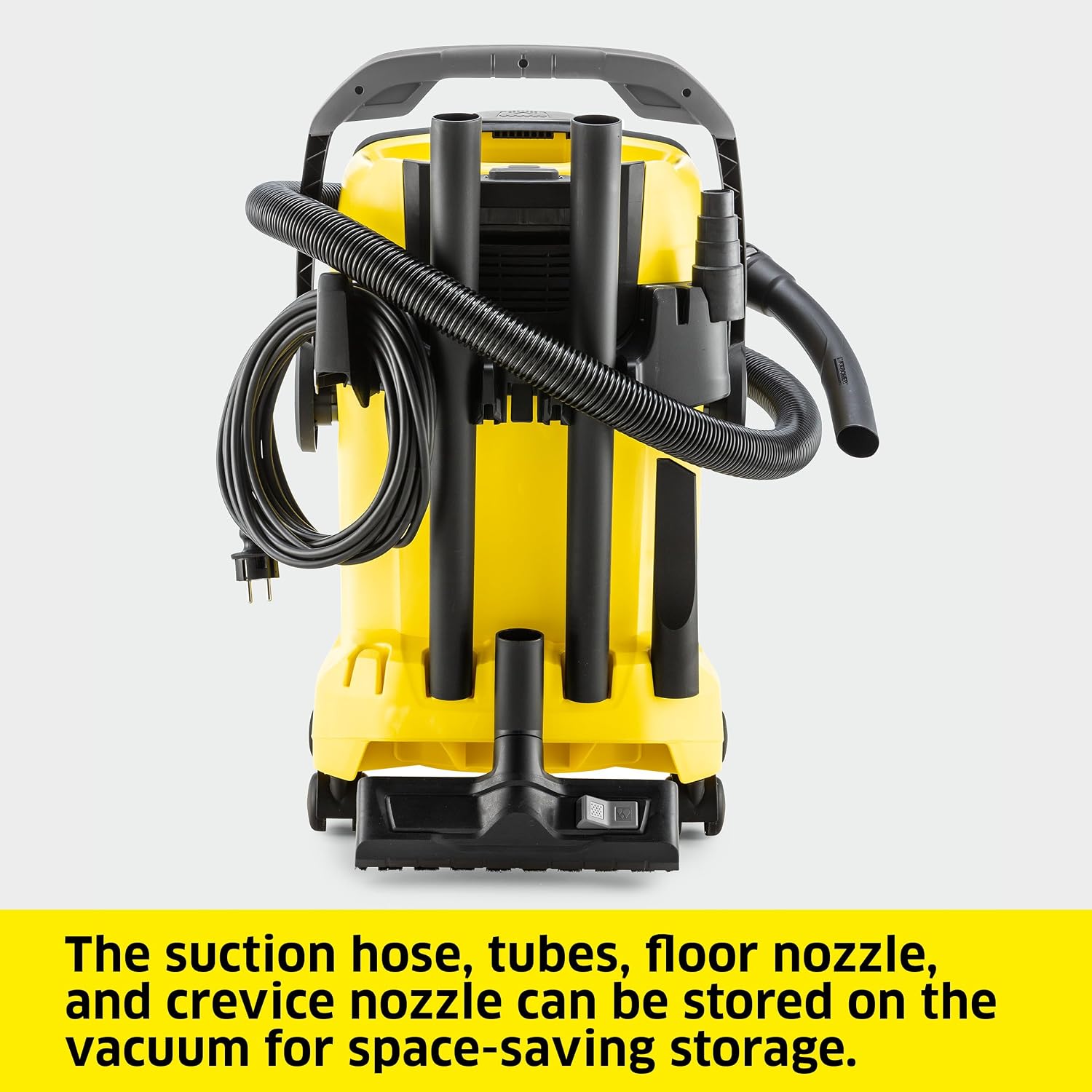 KÄRCHER Shop Vacuum WD 5 P, 6.6 Gal, 6.0 Peak HP, 33 ft Reach, Wet Dry Vacuum Cleaner, Heavy Duty, Blower Function, Crevice Tool, Floor Nozzle, Great for DIY Projects and Workshops