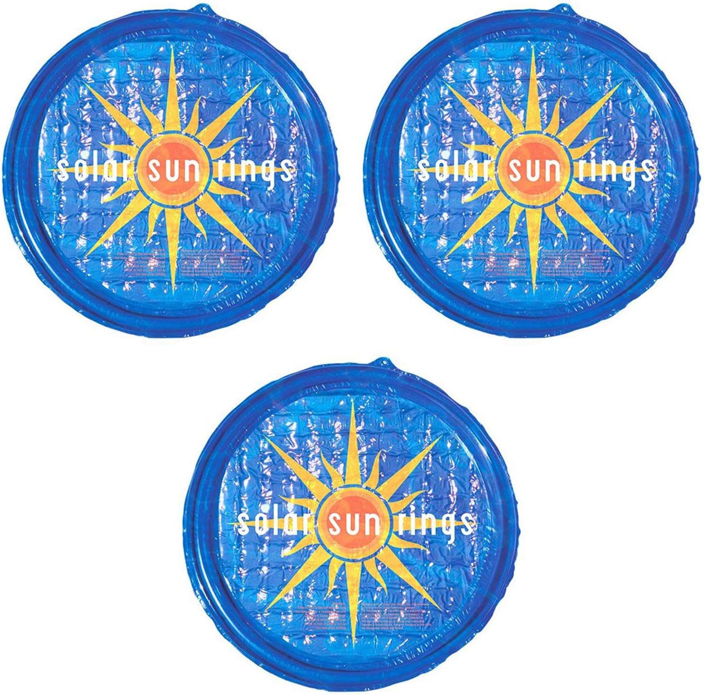 Solar Sun Rings 60-Inch UV Resistant Solar Pool Heater │ Above Ground & Inground Pools & Spas │ Sunburst │ 3-Pack