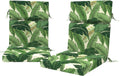 DYTXIII Outdoor High Back Chair Cushions Set of 2, 44'x22' Water Repellent Patio Seat Cushions with Elastic Sponge, All Weather Chair Pads for Rocking, Dining, Patio Furniture - Swaying Palms Green