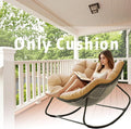 Outdoor Papasan Rocking Chair Cushion Replacement, Thicken Patio Wicker Egg Chair Cushion, Modern Royal Chair Cushion for Bedroom Living Room Porch Garden Lawn(Only Cushion)