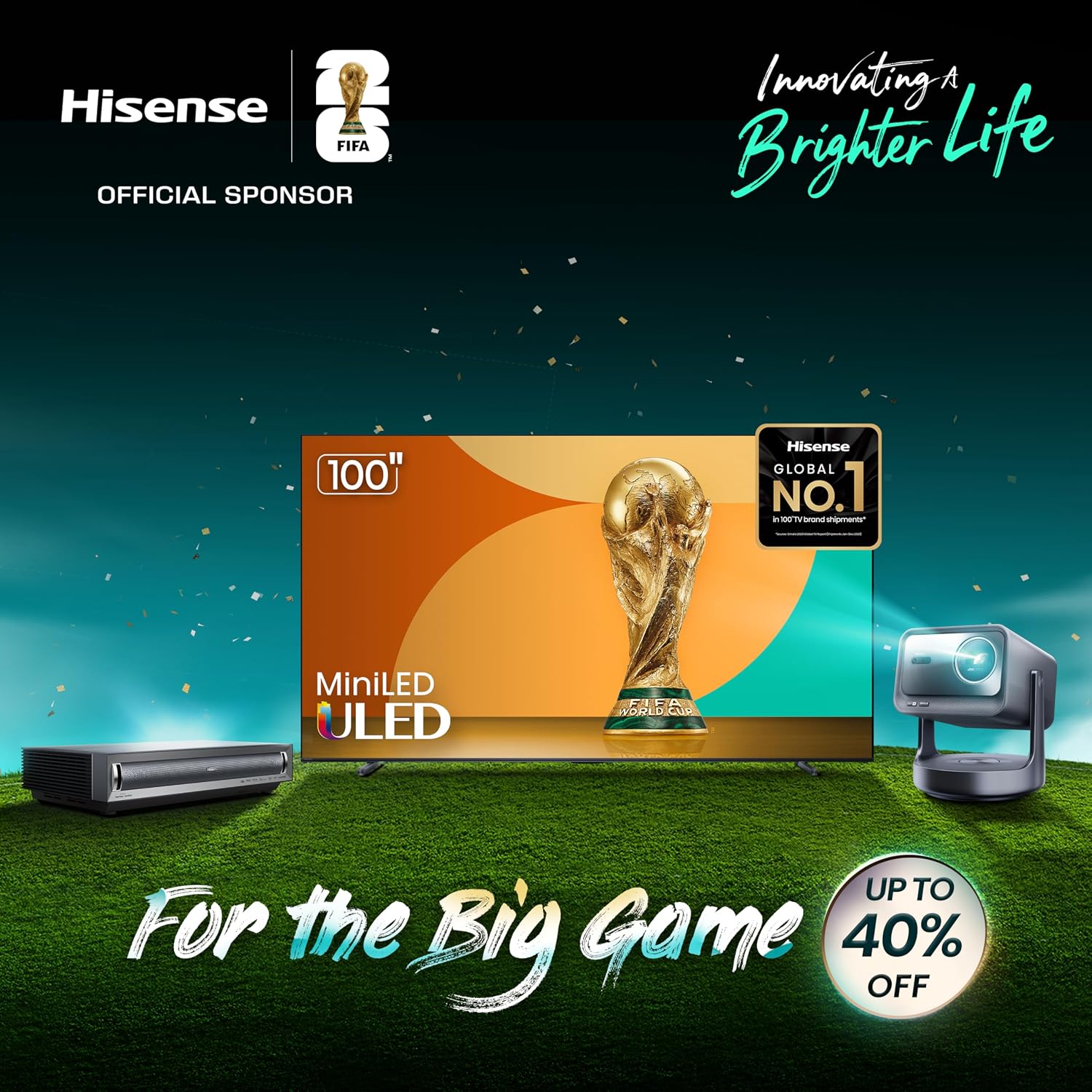 Hisense 55' U7 Mini-LED ULED 4K UHD Best Premium Gaming Google Smart TV (55U75QG, 2025 Model) - QLED, Native 165Hz, VRR 288, Up to 3000 Nits, HDR10+, Dolby Vision IQ · Atmos, IMAX Enhanced, 2.1.2 Ch