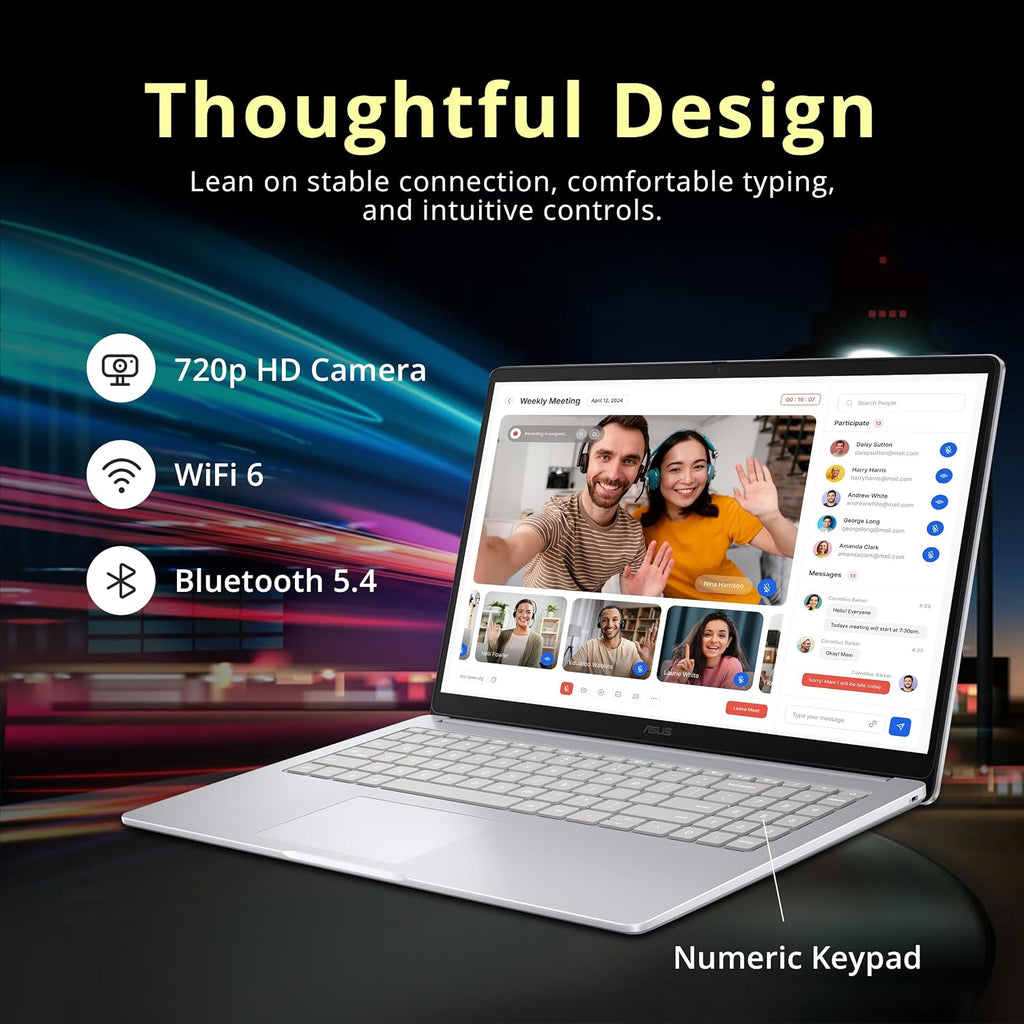 ASUS Chromebook CX15 15.6' FHD IPS Laptop, Intel Celeron N4500, 4GB RAM, 288GB Storage (128GB eMMC+160GB Docking Station Set), Intel UHD Graphics, Number Pad, HD Webcam, WiFi 6, Chrome OS, Gray