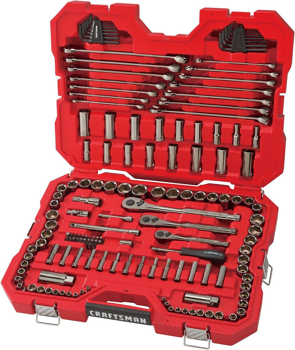 CRAFTSMAN Mechanics Tool Set, 1/4' & 3/8' & 1/2' Drive, SAE/Metric, 150 Piece (CMMT12035)
