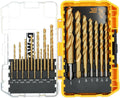 DEWALT Titanium Nitride Coated Drill Bit Set, Pilot Point, 21-Piece (DW1361), Pack of 5