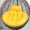 Waterproof Outdoor Hanging Chair Cushion, Washable Swing Seat Cushion for Patio & Garden, 120cm Rocking Chair Cushion, Perfect for Relaxing & Comfort,Yellow-120cm