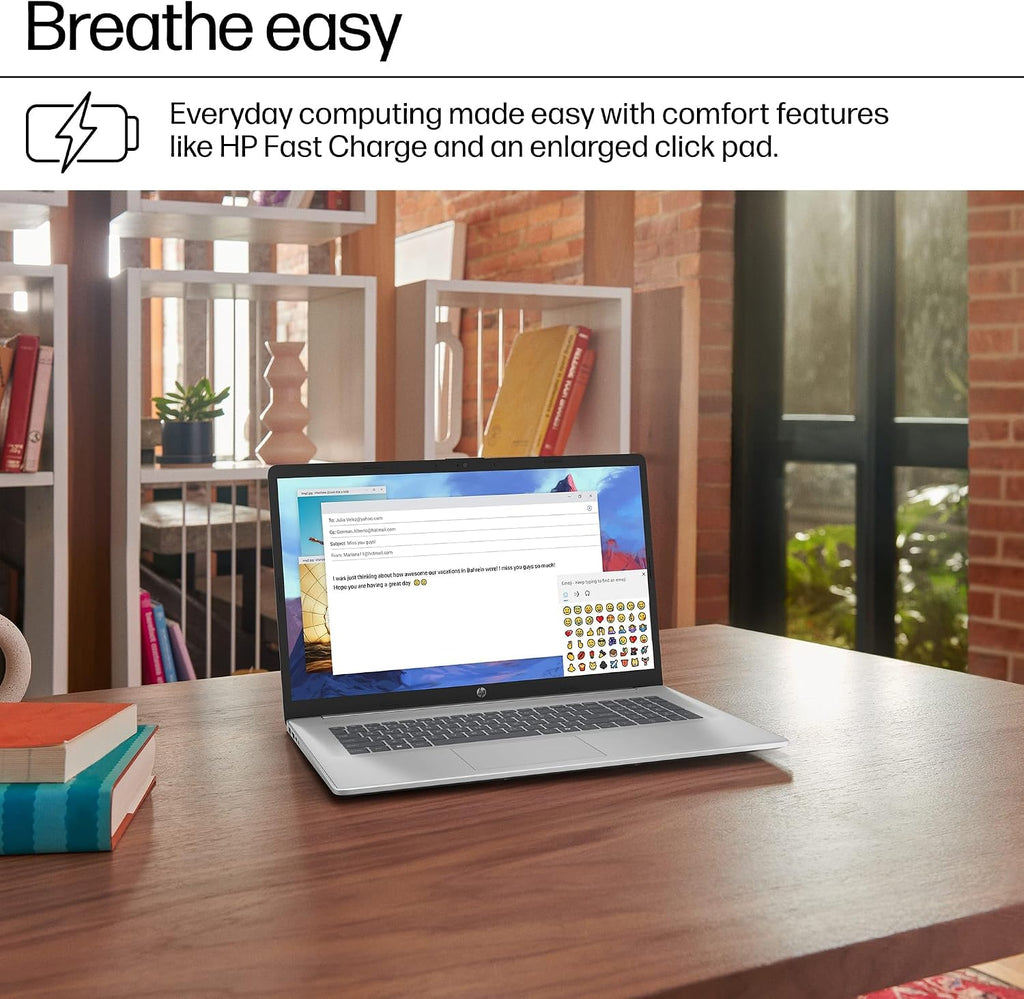 HP 17 Laptop AI PC (17.3' HD+ Touchscreen, Intel 12-Core Ultra 5 225U (> i7-1355U), 16GB DDR5 RAM, 512GB SSD) for Business, Home, Students, Backlit, Fingerprint, Webcam, Win 11 Home, Silver