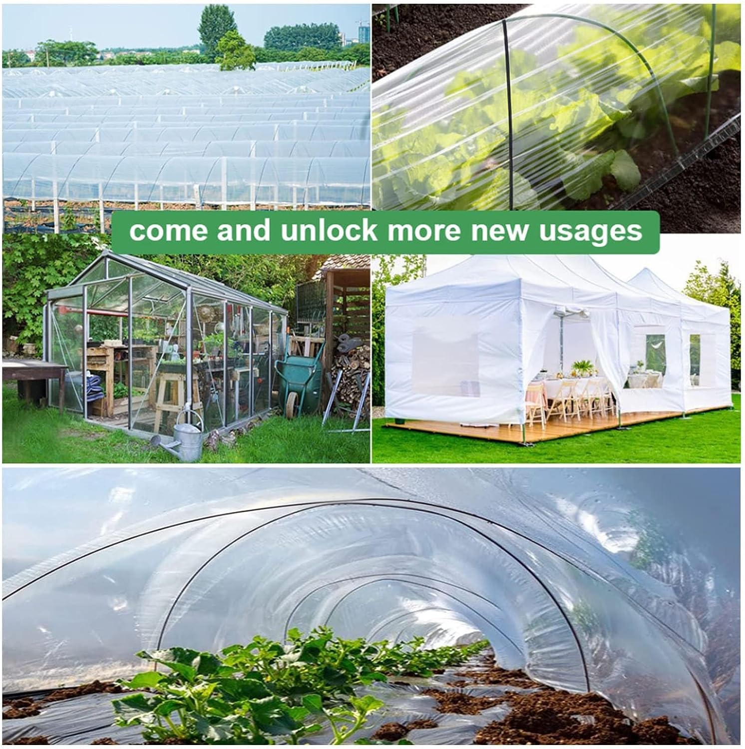 Clear Waterproof Cover Tarp Plastic Tarps Heavy Duty with Grommets, Heavy Duty Garden Rainproof Poly Plant Cover, 19x27 FT Easy to Install with Eyelet Rainproof Cloth Garden Plants Pet House