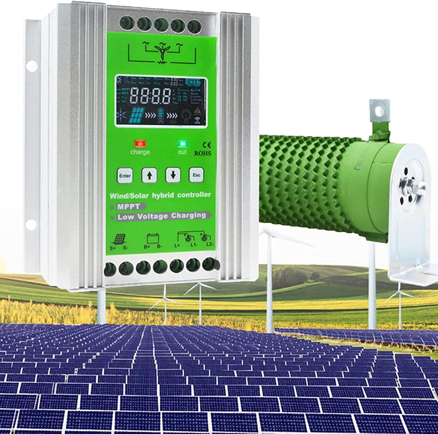 Wind Turbine Solar Hybrid Mppt Charge Controller,Battery Off Grid Controller,3000w-12000w Solar Charge Controller,Wind Turbine Generator (12000w 24V/48V)