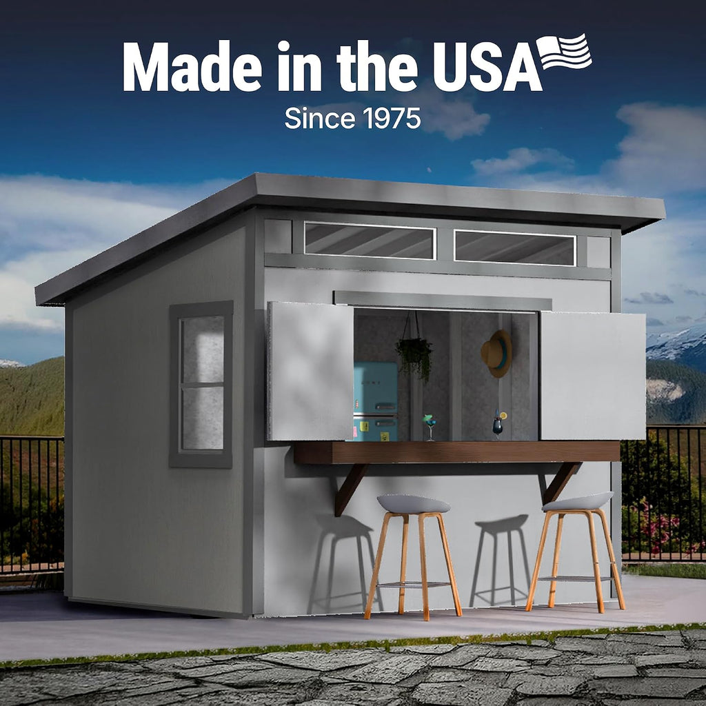 Handy Home Products Key West 10x8 Wooden Bar Shed with Complete Floor kit, 2x4 framing, Does not Include Paint and Roofing Shingles