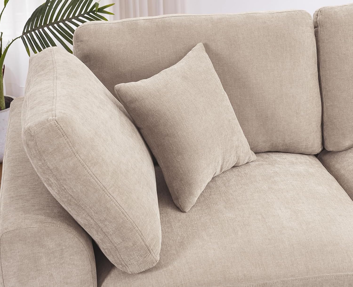 Oversized Modular Sectional Sofa Couch, Large 7 Seater Corner Sofa Modern U Shaped Sectional Couch with Ottoman Cloud Couches for Living Room, Office, Spacious Space