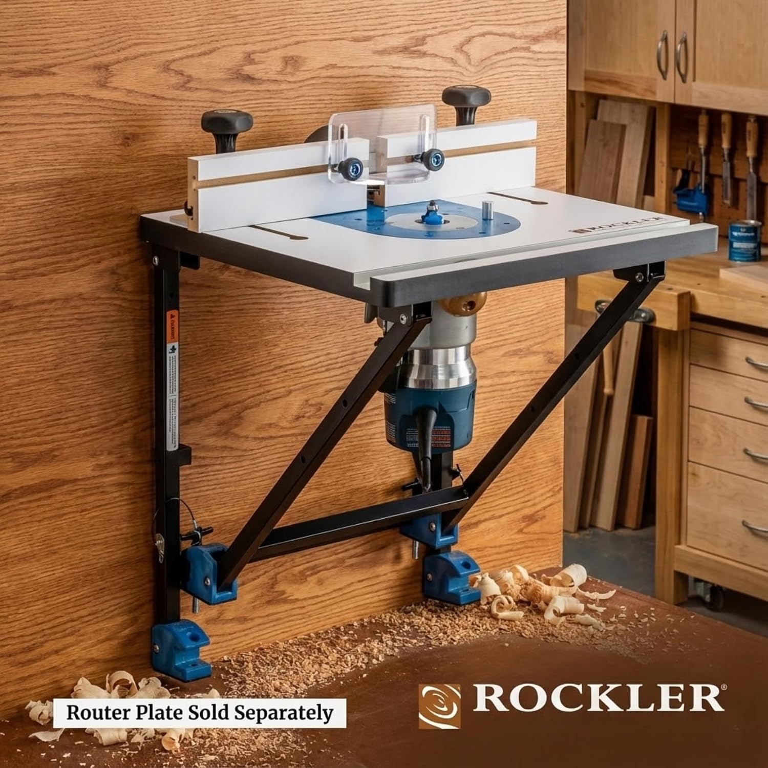 Rockler Convertible Benchtop Router Table – Convertible Routers for Woodworking Fits Most Routers – Unique Base Design Router Table – Benchtop Wood Router Includes 4 Modes in 1 Table