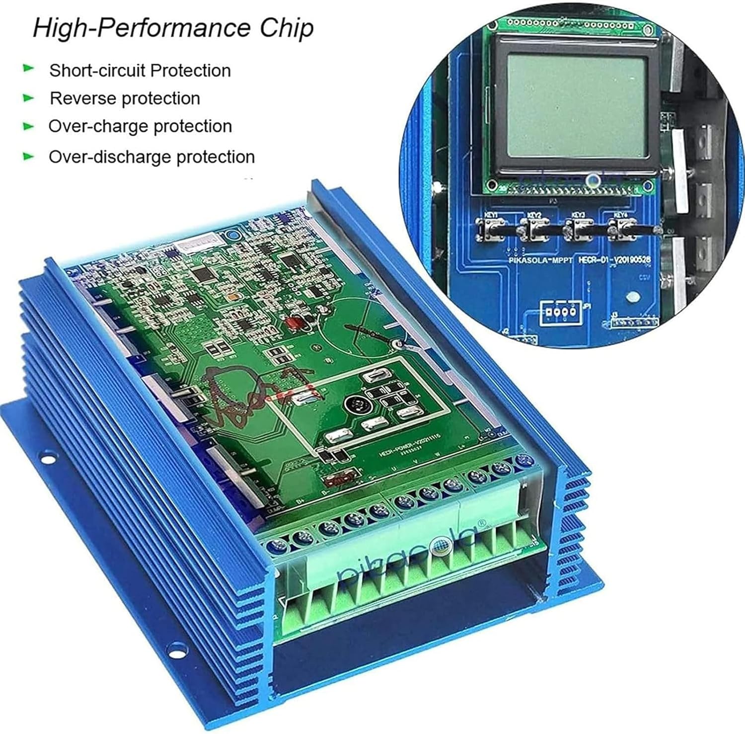 Wind Solar Hybrid Charge Controller Wind Solar Hybrid System MPPT Charge Controller with Dump Load Wind Turbine Generator Solar Panel 12V/24V/48V Auto Regulator,3000W-24V
