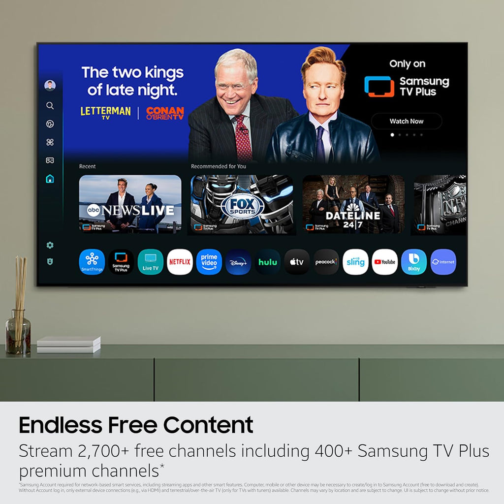 Samsung 65-Inch Class OLED S95F 4K Glare Free Smart TV NQ4 AI Gen3 Processor, OLED HDR Pro, Motion Xcelerator 164Hz, Dolby Atmos Bundle with an Austere 5S-PS4-US1 4-Outlet Power (2025)