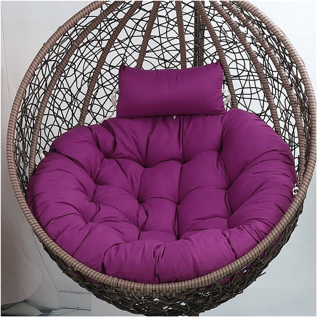 Outdoor Hanging Chair Cushion 125size (Diameter: 115cm) Filled Sponge Particles, The pad Cover Features Straps/Zipper, and has a Non-Woven Fabric Lining.