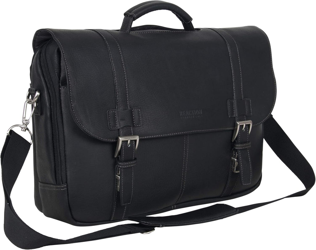 Kenneth Cole REACTION Show Business 16' Colombian Leather Business Laptop Portfolio Messenger Bag