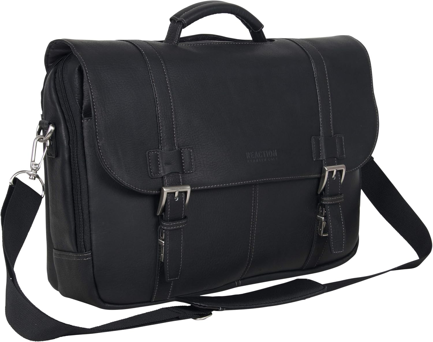 Kenneth Cole REACTION Show Business 16' Colombian Leather Business Laptop Portfolio Messenger Bag