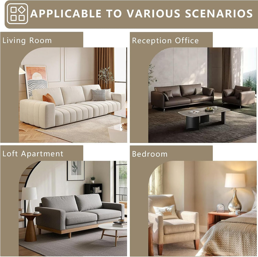 166.9' Cloud Sectional Couch with U-Shaped Chaise, Corduroy Sectional Sofa with Ottoman, Boneless Couch with Deep Seat in a Box for Living Room, No Assembly Required (Black, Left Facing Chaise)