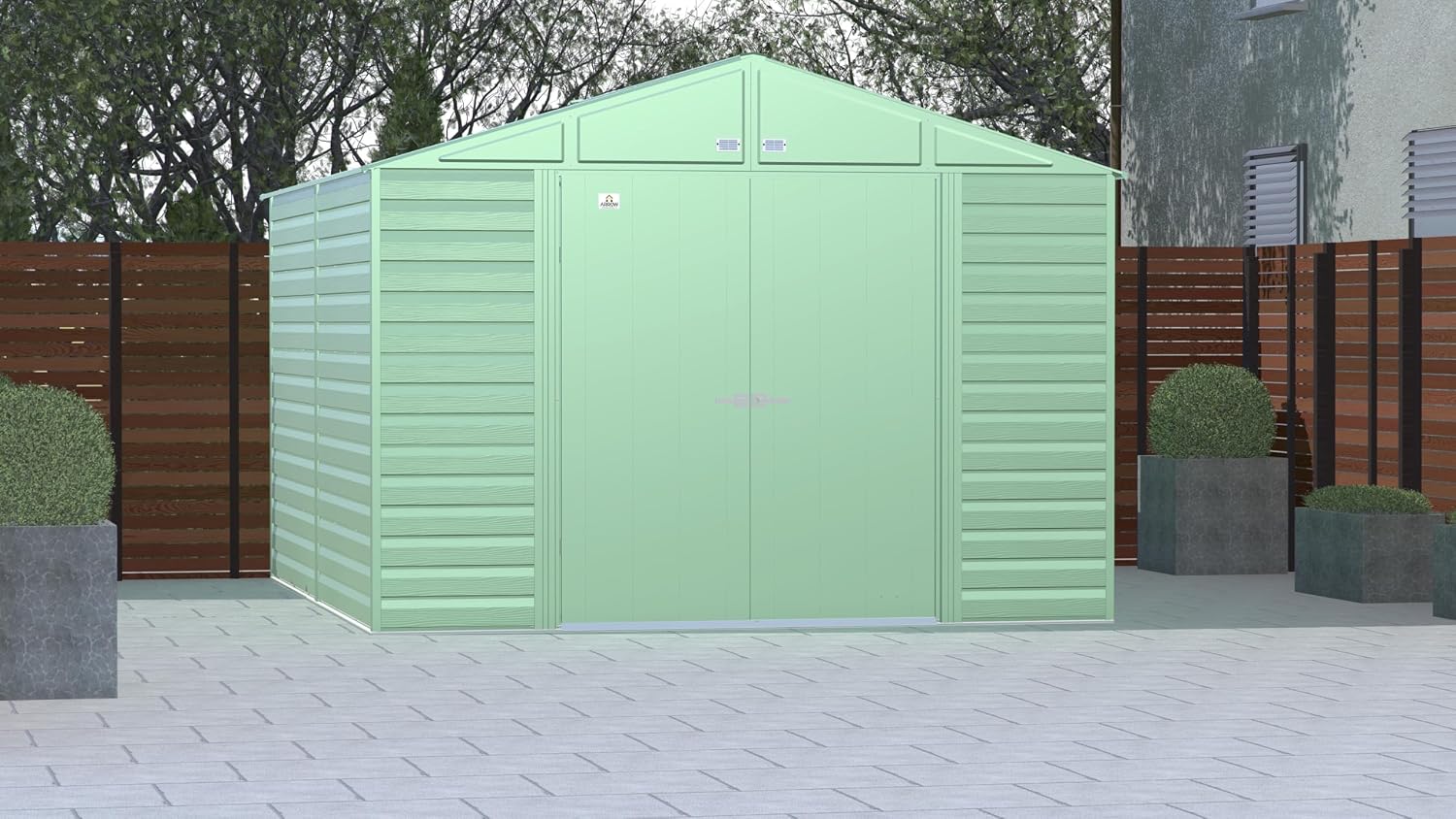 Arrow Sheds 10' x 12' Outdoor Steel Storage Shed, Green
