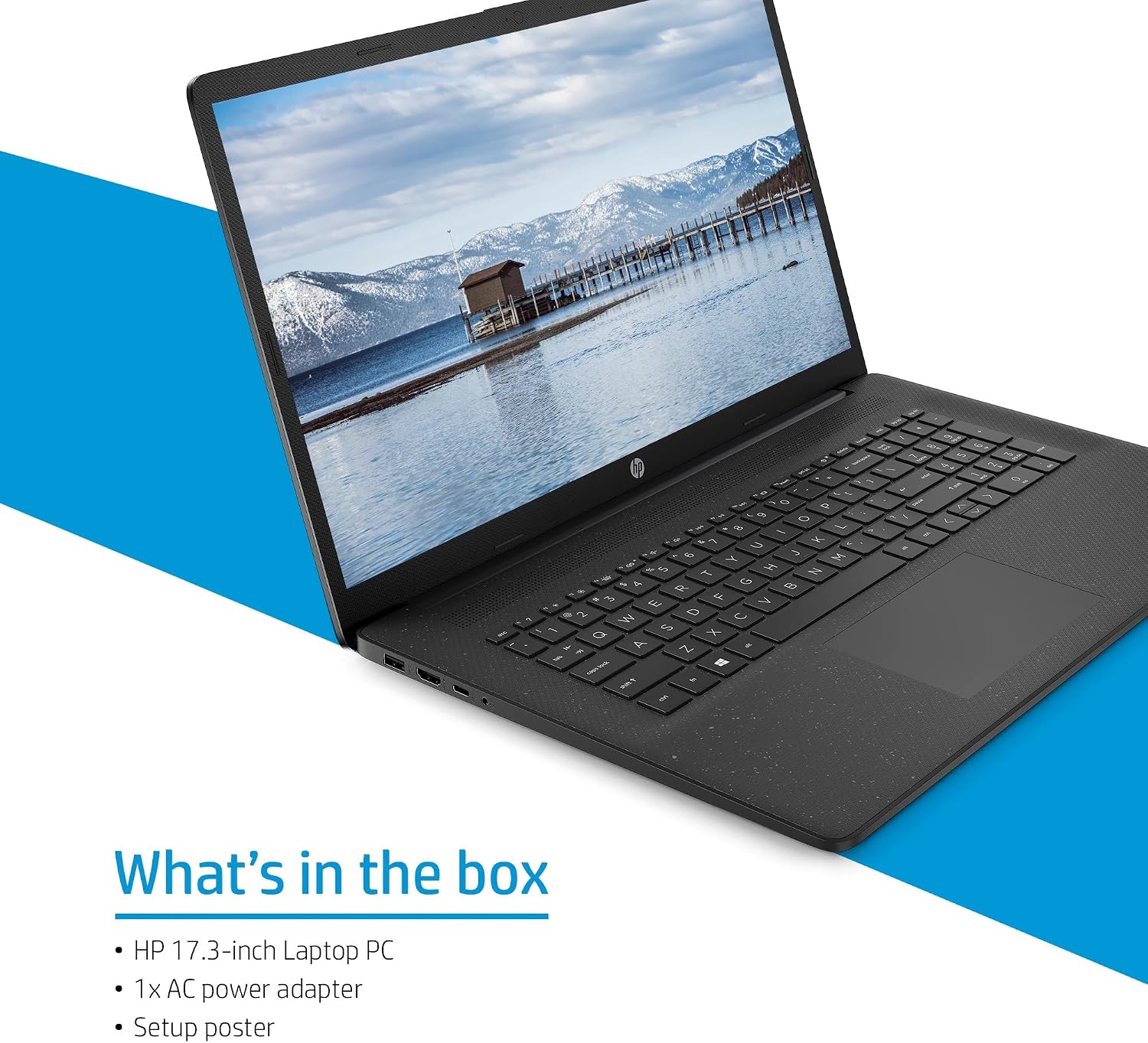 HP 17 Laptop (17.3' HD+ BrightView, Intel 10-Core i7-1355U, 16GB RAM, 512GB SSD, Narrow Bezel) for Business, Enterprise, Students, Long Battery Life, Wi-Fi 6, IST Hub, Webcam, Fast Charge, Win 11 Pro