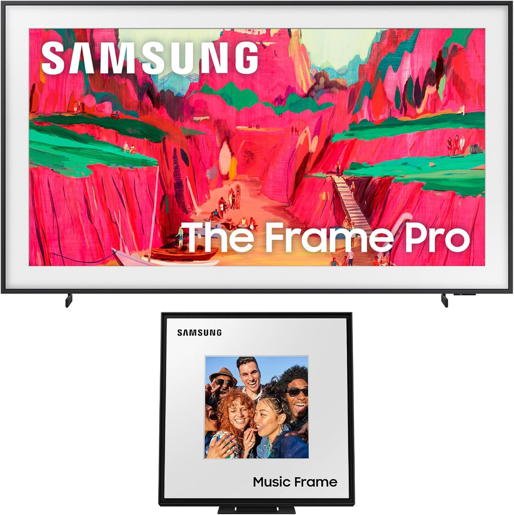 Samsung QN85LS03FWFXZA 85 Inch The Frame Pro Wireless 4K Neo QLED TV with a HW-LS60D 2.0 Channel Photo Frame Speaker (2025)