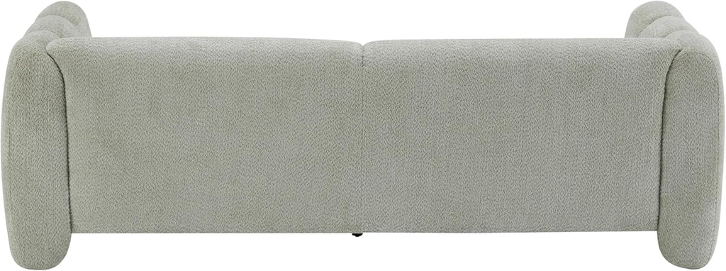 Christopher Knight Home Ahri 83'' Wood Frame Lounge Sofa Couch with Wave Design, Soft Seating 3-Seater Sofa with Armrests, Comfy Chenille Upholstered Home Sofa for Living Room, Light Green
