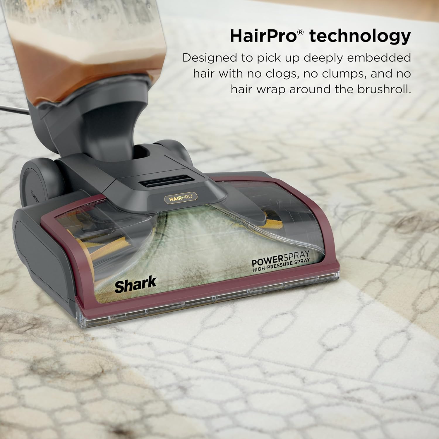 Shark CarpetXpert HairPro | Upright Carpet & Area Rug Cleaner | Carpet Shampooer | Perfect for Pets, Hair Pickup & Tough Odor Removal | Magenta | EX221BRN