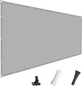 Windscreen4less 8' x 30' Sun Shade Sail Straight Edge Sun Shade Canopy Cover Outdoor with Grommets D-Ring UV Block for Pergola Backyard Patio (Light Gray)