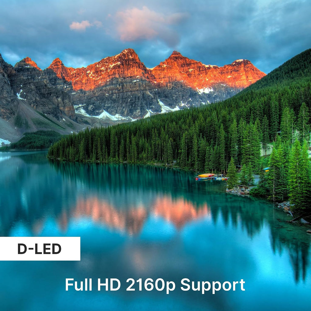 Pyle 50' 2160p UHD Smart TV - Flat Screen Monitor HD DLED Digital/Analog Television w/Built-in WebOS Hub Operating System, HDMI, USB, AV, Full Range Stereo Speaker, Wall Mount, Includes Remote Control