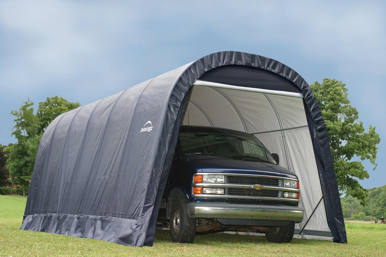ShelterLogic 74332 Grey 12'x24'x10' Round Style Shelter