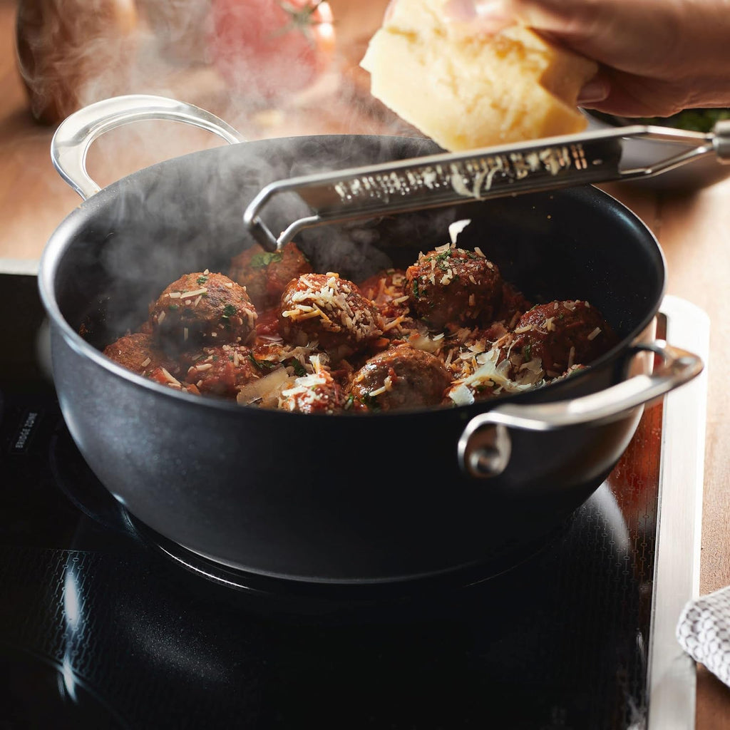 Anolon X Cookware/Pots and Pans Set, 8 Piece, Dark Gray