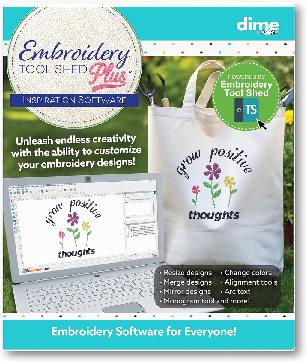Embroidery Tool Shed PLUS - Machine Embroidery Editing Software for PC & MAC