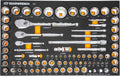 GEARWRENCH 83 Pc. 1/4, 3/8', 1/2' 90-Tooth SAE/Metric Mechanics Tool Set with EVA Foam Tray - 86529