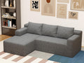 87' Modular Sectional Sofa, Cloud Sectional Couch with Deep Seat, Modern Modular L-Shape Sofa with Chaise, Cozy Boneless Couches for Living Room, Small Spaces, No Assembly Required