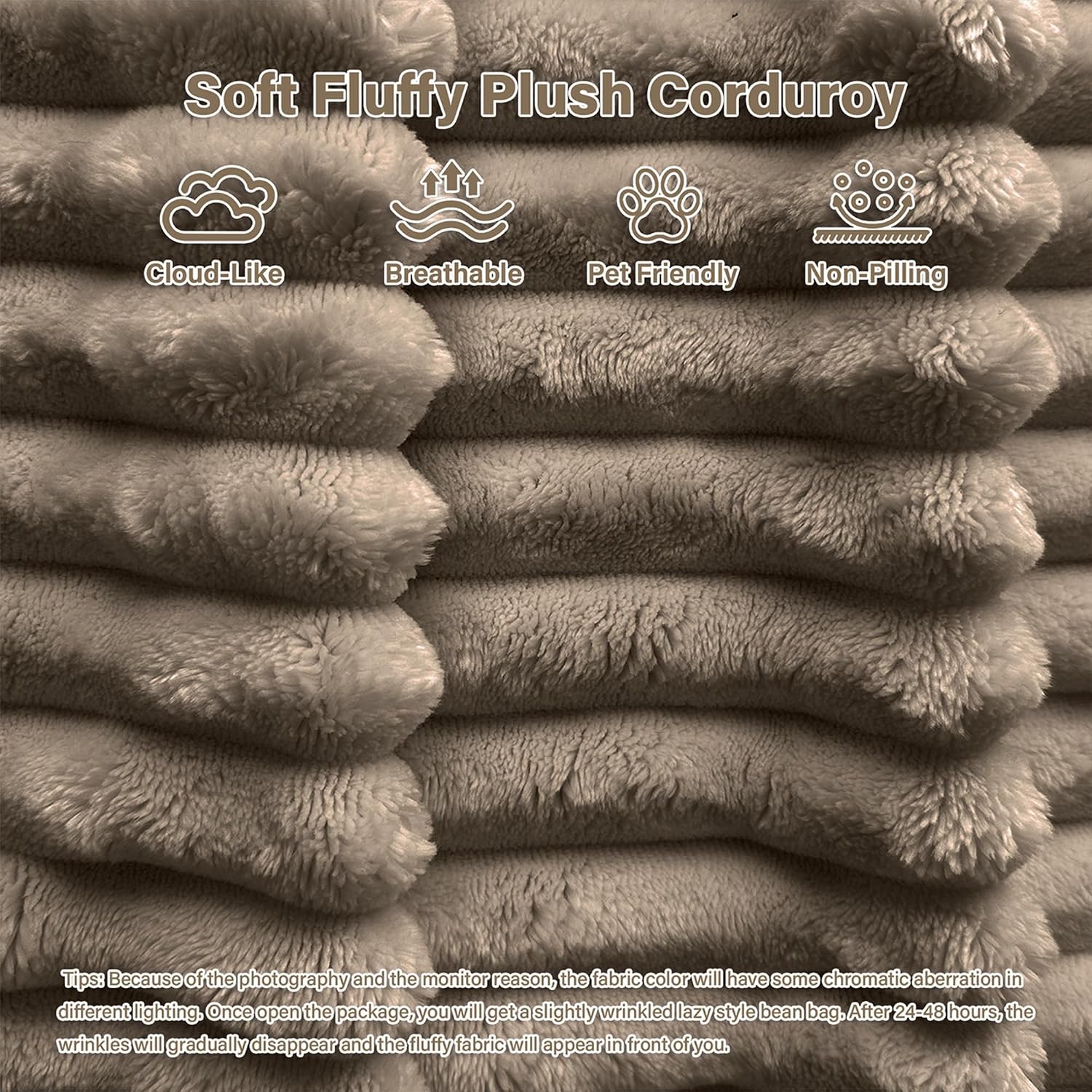 152' Oversized U Shaped Cloud Couches for Living Room, Fluffy Large Modular Sectional Sofa Set with Ottoman Chaise Comfy Corduroy Brown Boneless Couch with Cup Holder USB Port