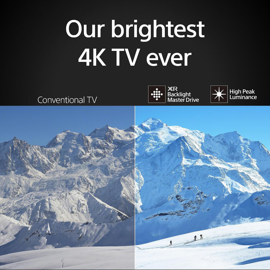 Sony K75XR90 75 Inch XR90 Series Bravia Mini LED HDR QLED 4K Google TV with 2 Year Amber Protection Plan (2024)