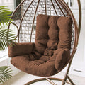 Comfortable Replacement Cushion for Egg Chairs Washable & Removable Rocking Chair Cushion Thick Hanging Basket Seat Pad Foldable Egg Swing Chair Cushion,Kaffee-Detachable