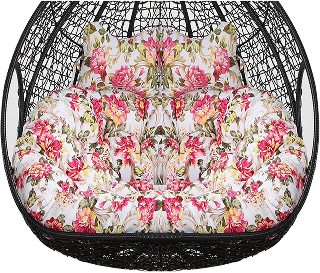 ZTGL 2 Persons Hammock Swing Chair Cushion, Double Egg Chair Pads Luxury Outdoor Patio Wicker Loveseat Hanging Swing Egg Chairs for Patio Backyard Balcony,I,1 pc 110x150cm