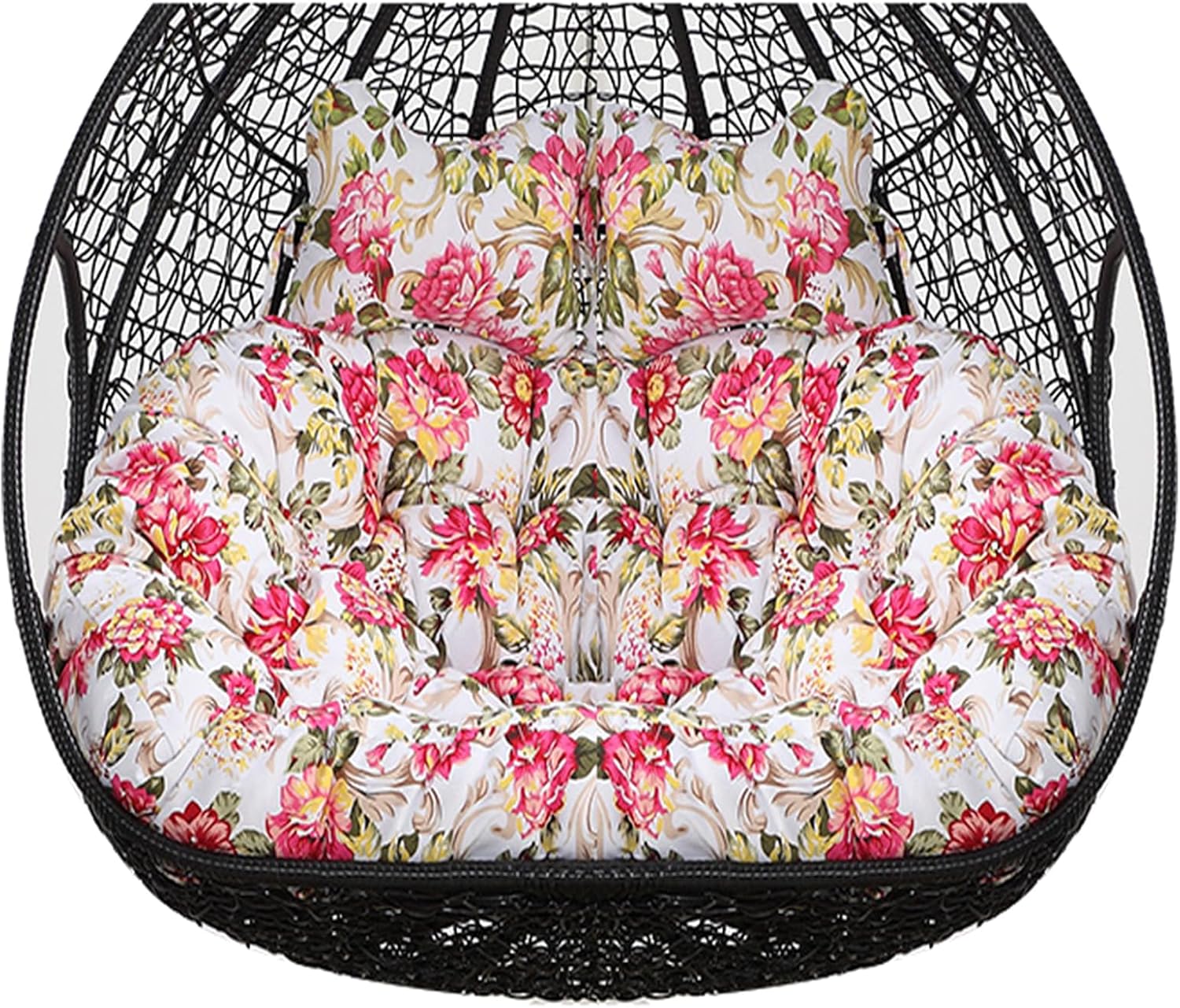 ZTGL 2 Persons Hammock Swing Chair Cushion, Double Egg Chair Pads Luxury Outdoor Patio Wicker Loveseat Hanging Swing Egg Chairs for Patio Backyard Balcony,I,1 pc 110x150cm