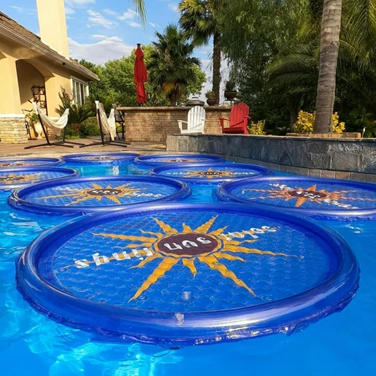 Solar Sun Rings 60-Inch UV Resistant Solar Pool Heater │ Above Ground & Inground Pools & Spas │ Sunburst │ 3-Pack