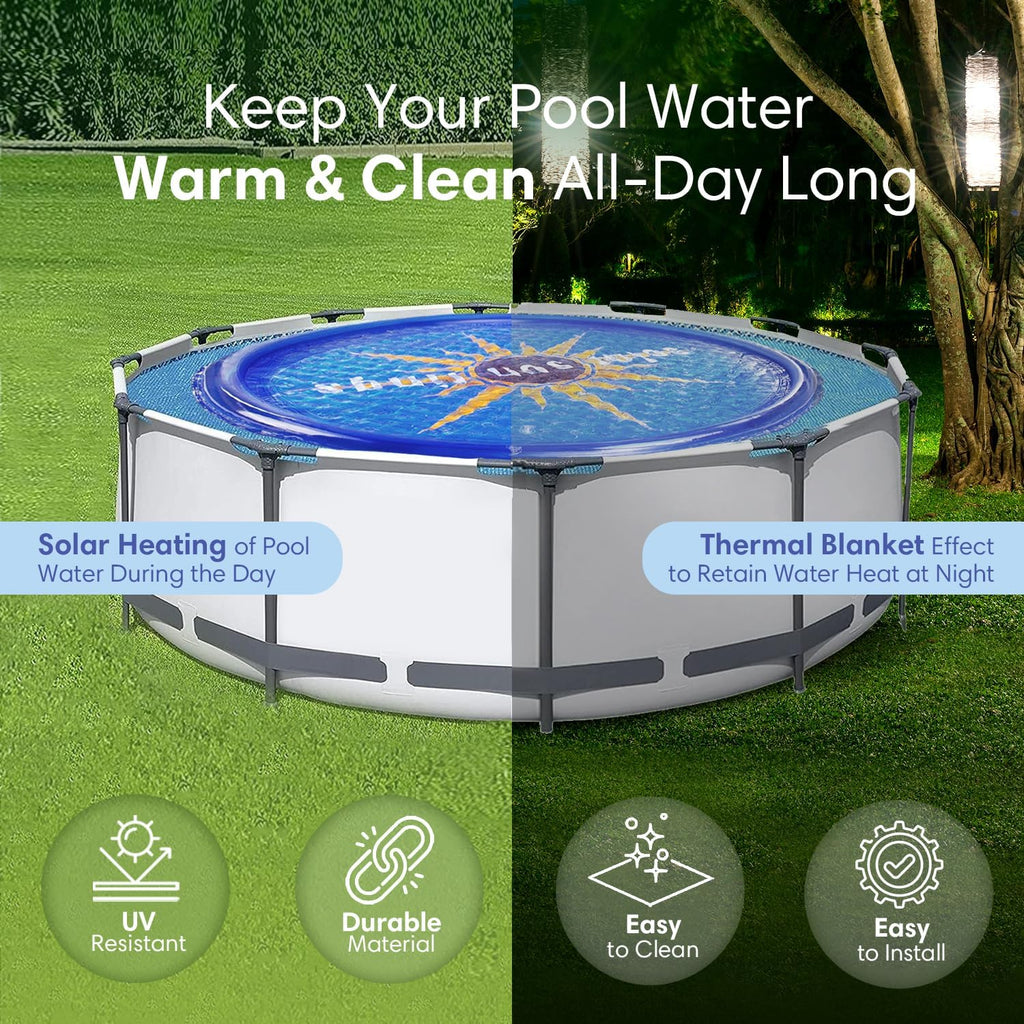 Solar Sun Rings 60-Inch UV Resistant Solar Pool Heater │ Above Ground & Inground Pools & Spas │ Sunburst │ 3-Pack