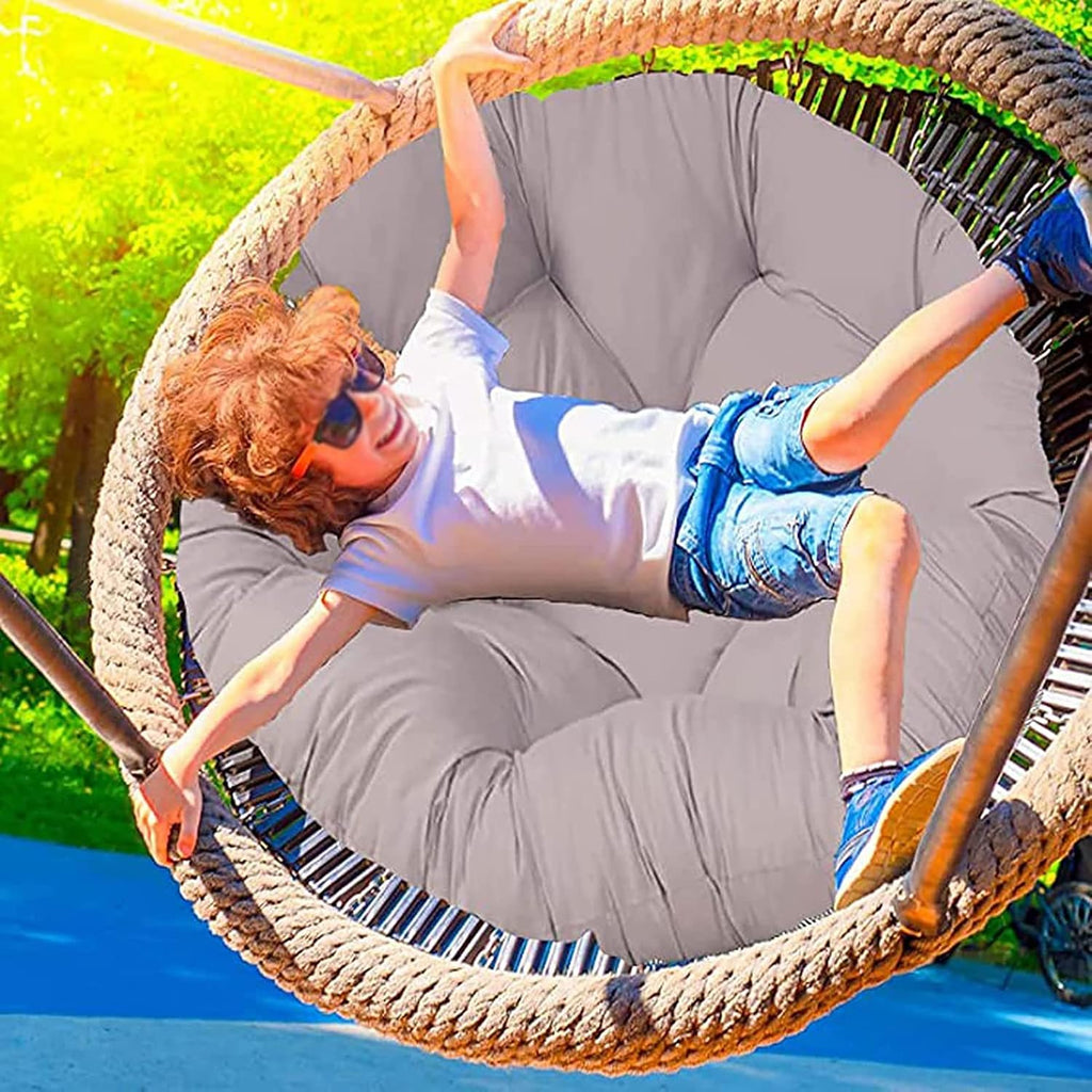 HUHJYUGE Hanging Chair Cushion Only, Outdoor Waterproof Hanging Egg Chair Cushion, Thickened Round Hanging Basket Chair Cushion, for Indoor or Outdoor Swing Rocking Chair