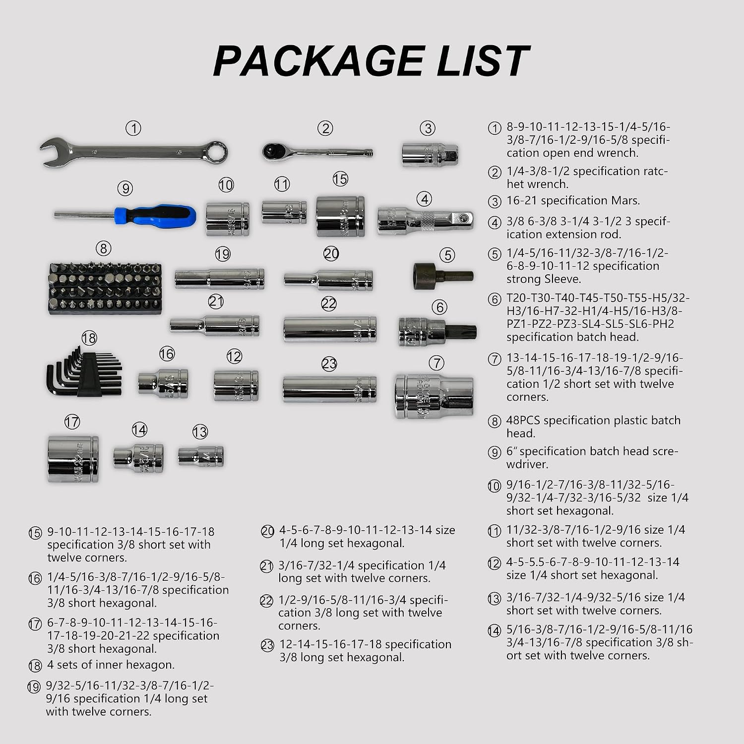 266-Piece Mechanic's Tool Kit | Portable Locking Tool Box with Detachable Drawers | Carbon Steel All-in-One Hand Tool Set for Auto, Home & DIY Repair