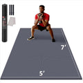 GymCope Large Exercise Mat for Home Workout,12'x6'/10'x6'/9'x6'/8'x6'/7'x5'/6'x4' (7mm) Extra Thick Workout Mat, High-Density Gym Mat for Cardio, Jump Rope, MMA, Weights (Shoe-Friendly)