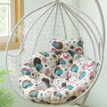 HUHJYUGE Egg Chair Cushion Outdoor, Hanging Chair Cushion Only, Thicken Hanging Basket Seat Cushion with Pillow, Skin-Friendly, Detachable, Soft Not-Slip, for Home Garden (E)